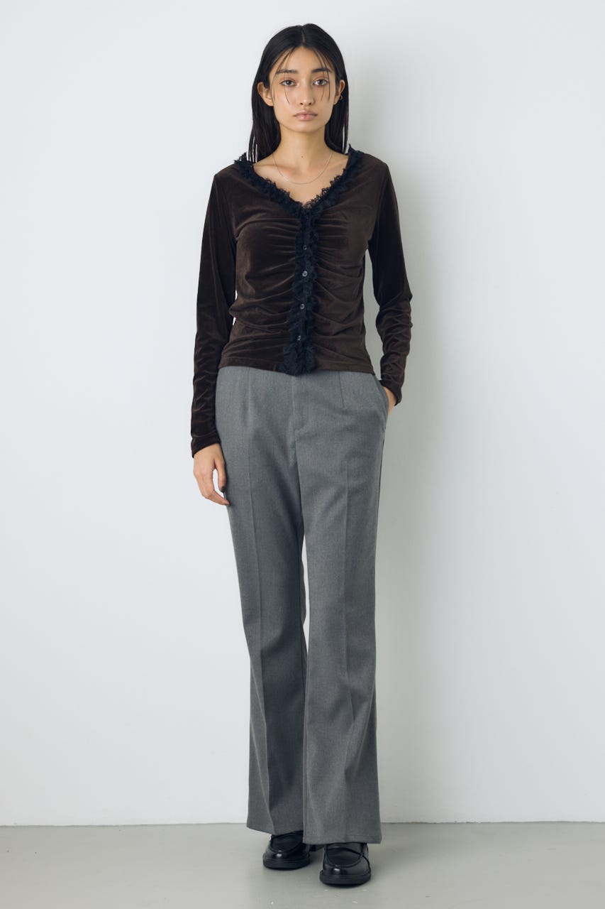 【AW先行アイテム】VENUSセンタープレスフレアパンツ T.GRY M