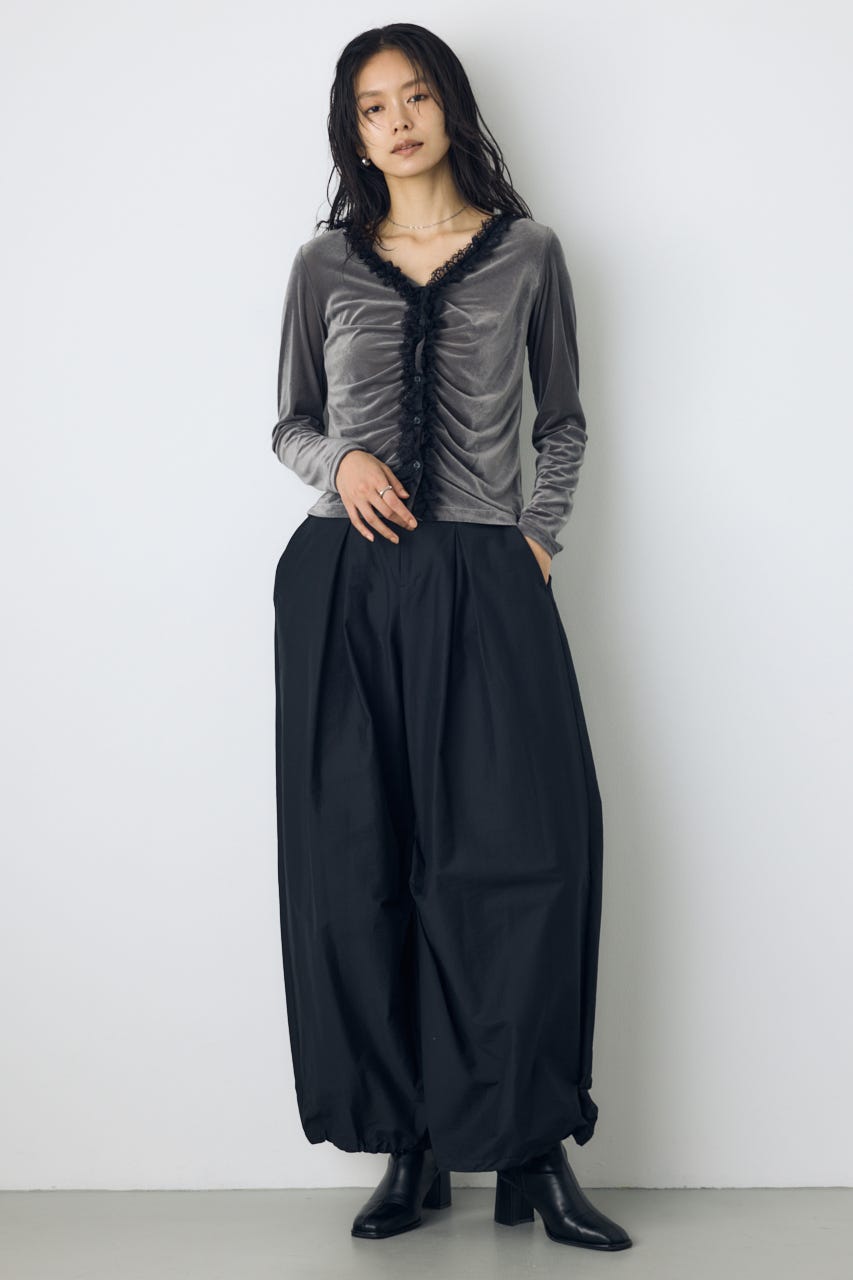 タックデザインパラシュートパンツ BLK FREE