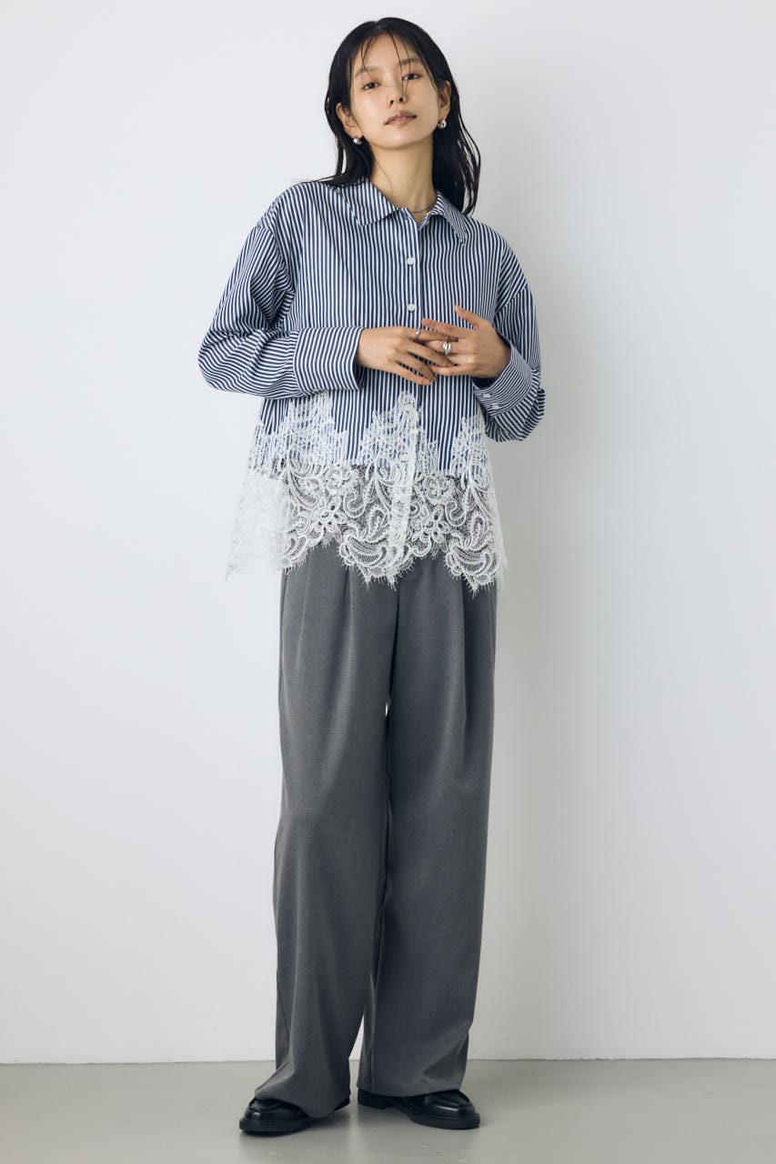 【AW先行アイテム】VENUSワイドツータックパンツ T.GRY L
