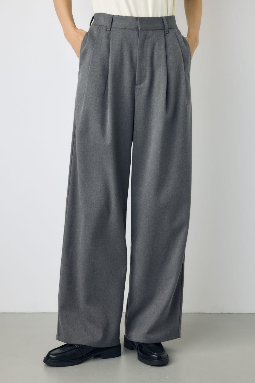 【AW先行アイテム】VENUSワイドツータックパンツ T.GRY L