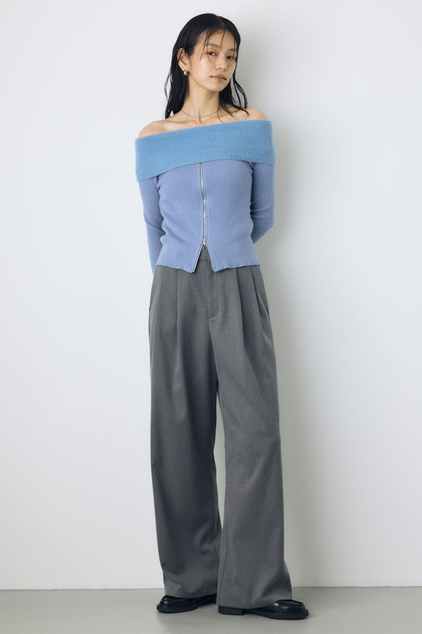 【AW先行アイテム】VENUSワイドツータックパンツ T.GRY L