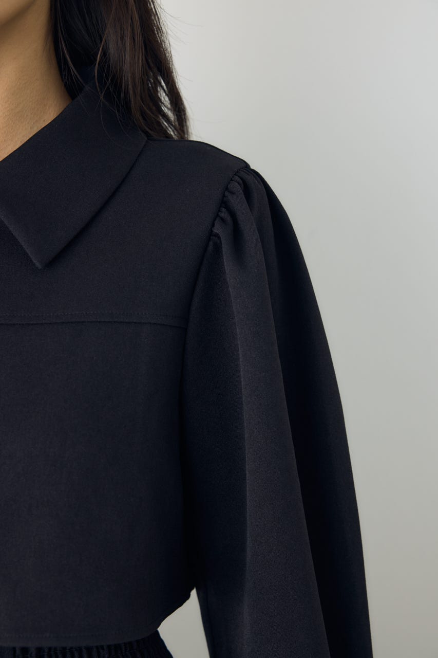 【着丈バリエ】ジップフレアワンピース BLK M