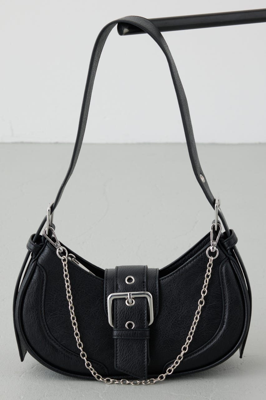 バックルベルトワンハンドルトートバッグ BLK FREE