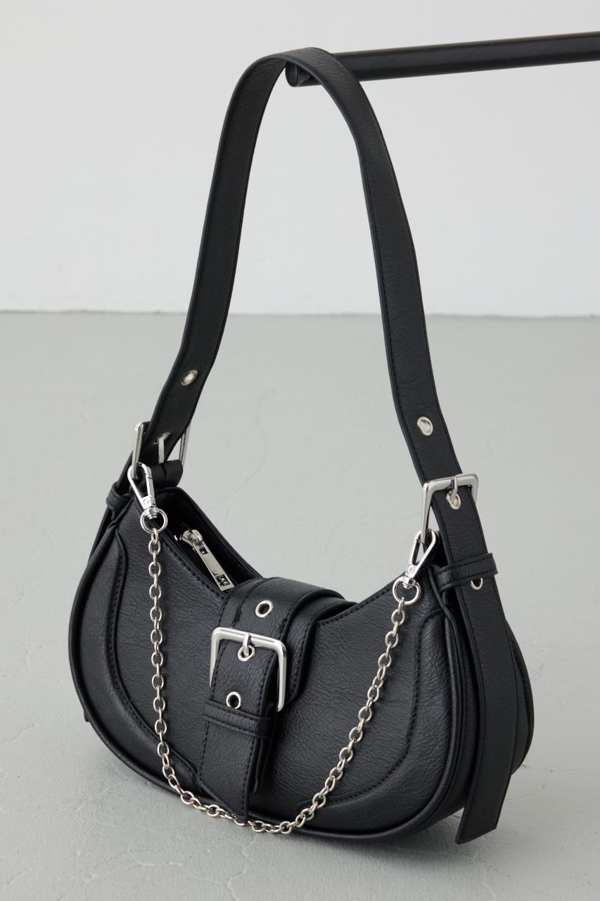 バックルベルトワンハンドルトートバッグ BLK FREE