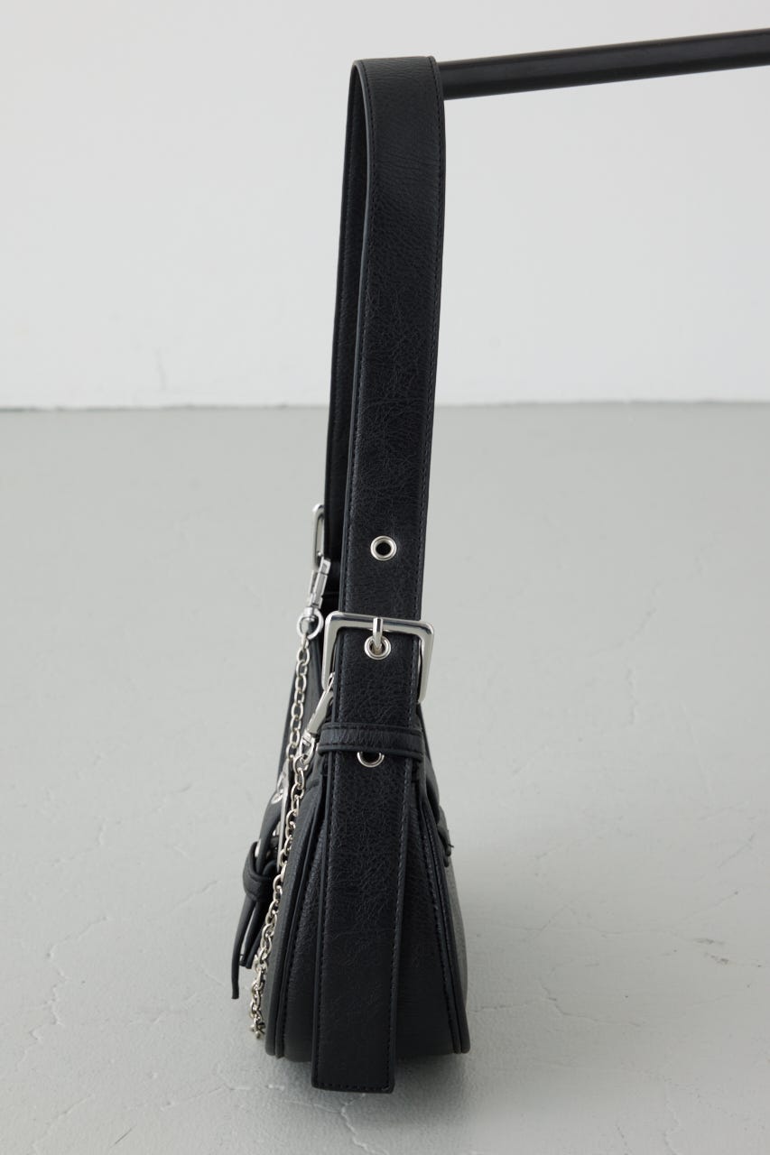 バックルベルトワンハンドルトートバッグ BLK FREE