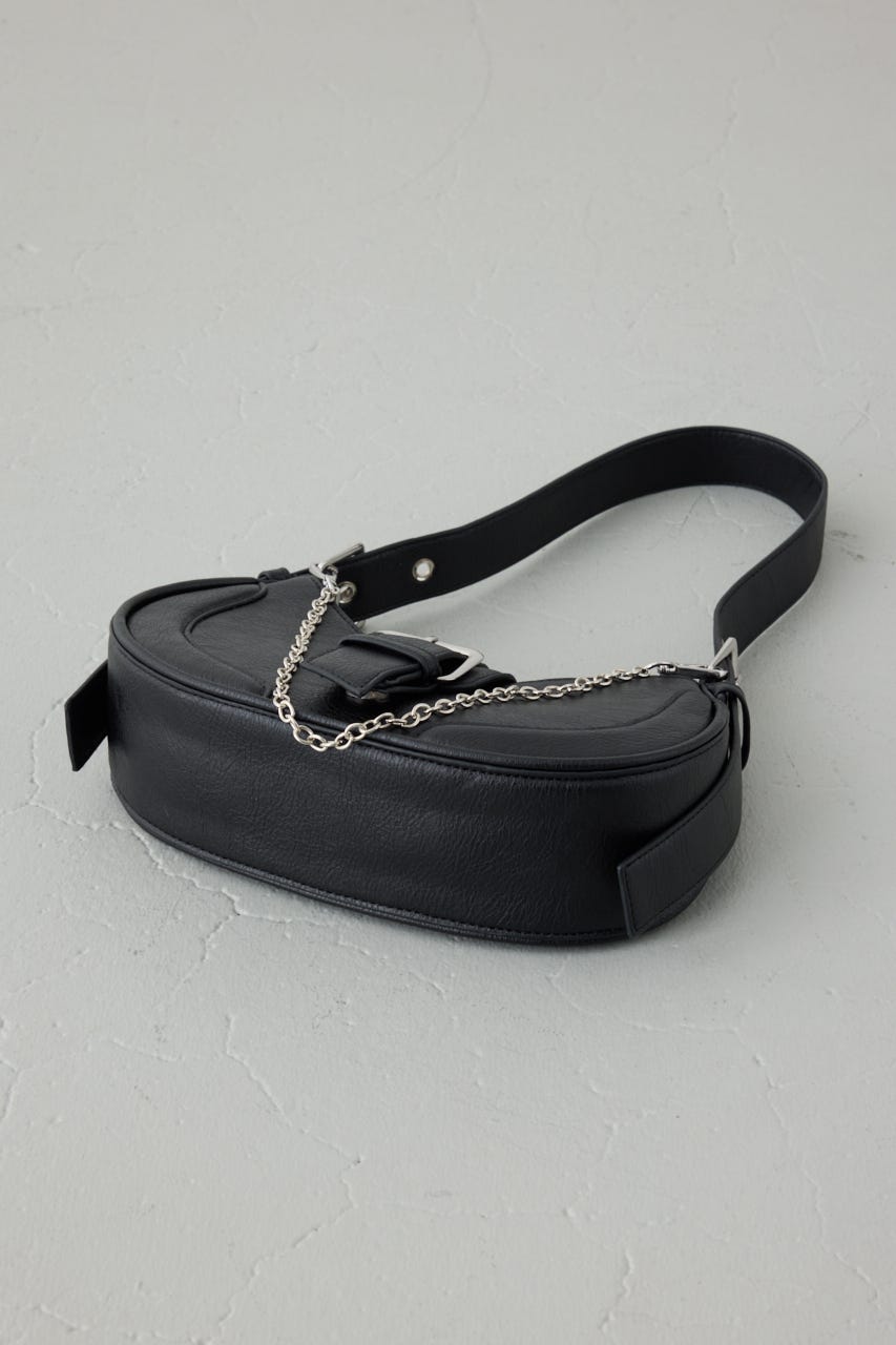 バックルベルトワンハンドルトートバッグ BLK FREE