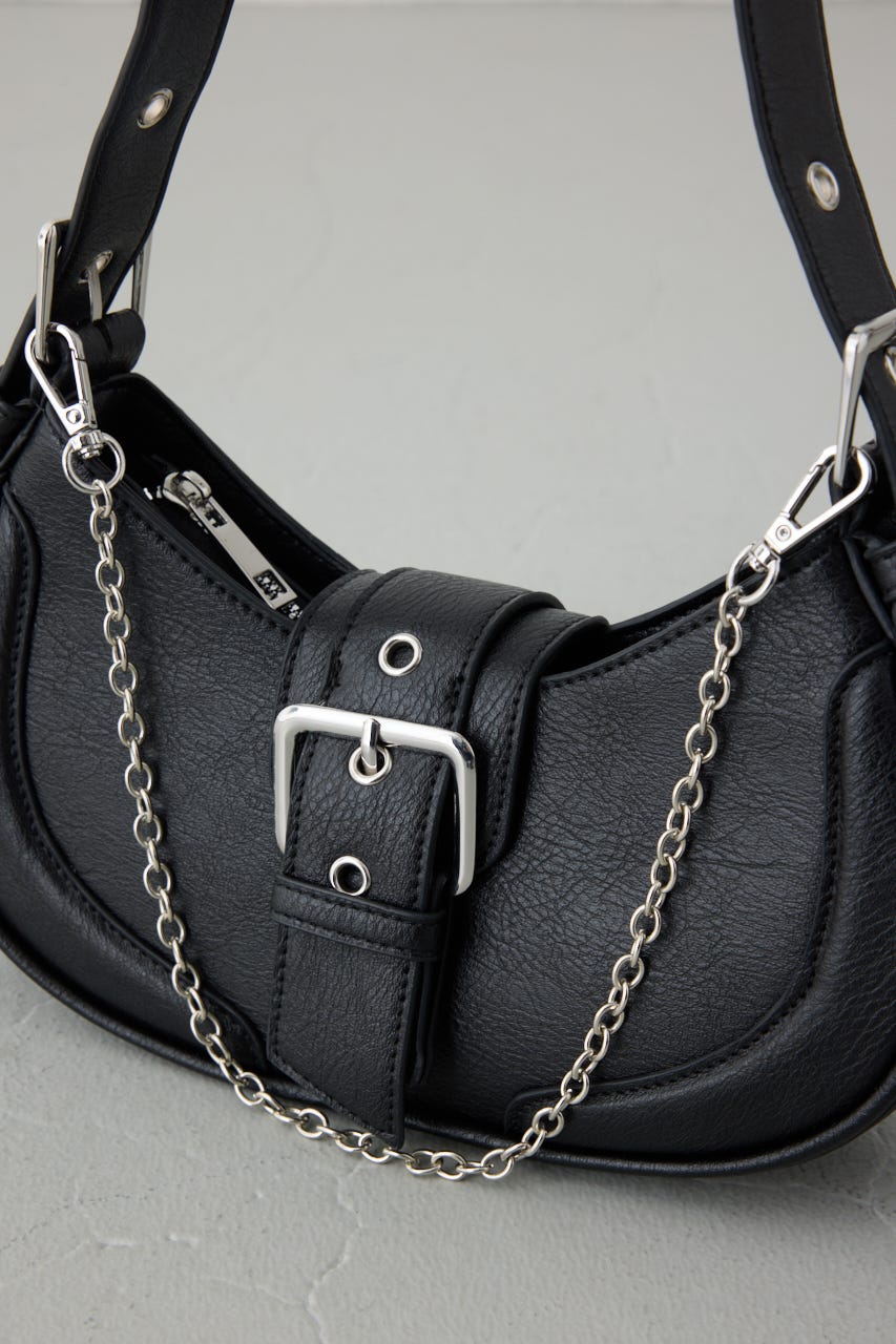 バックルベルトワンハンドルトートバッグ BLK FREE