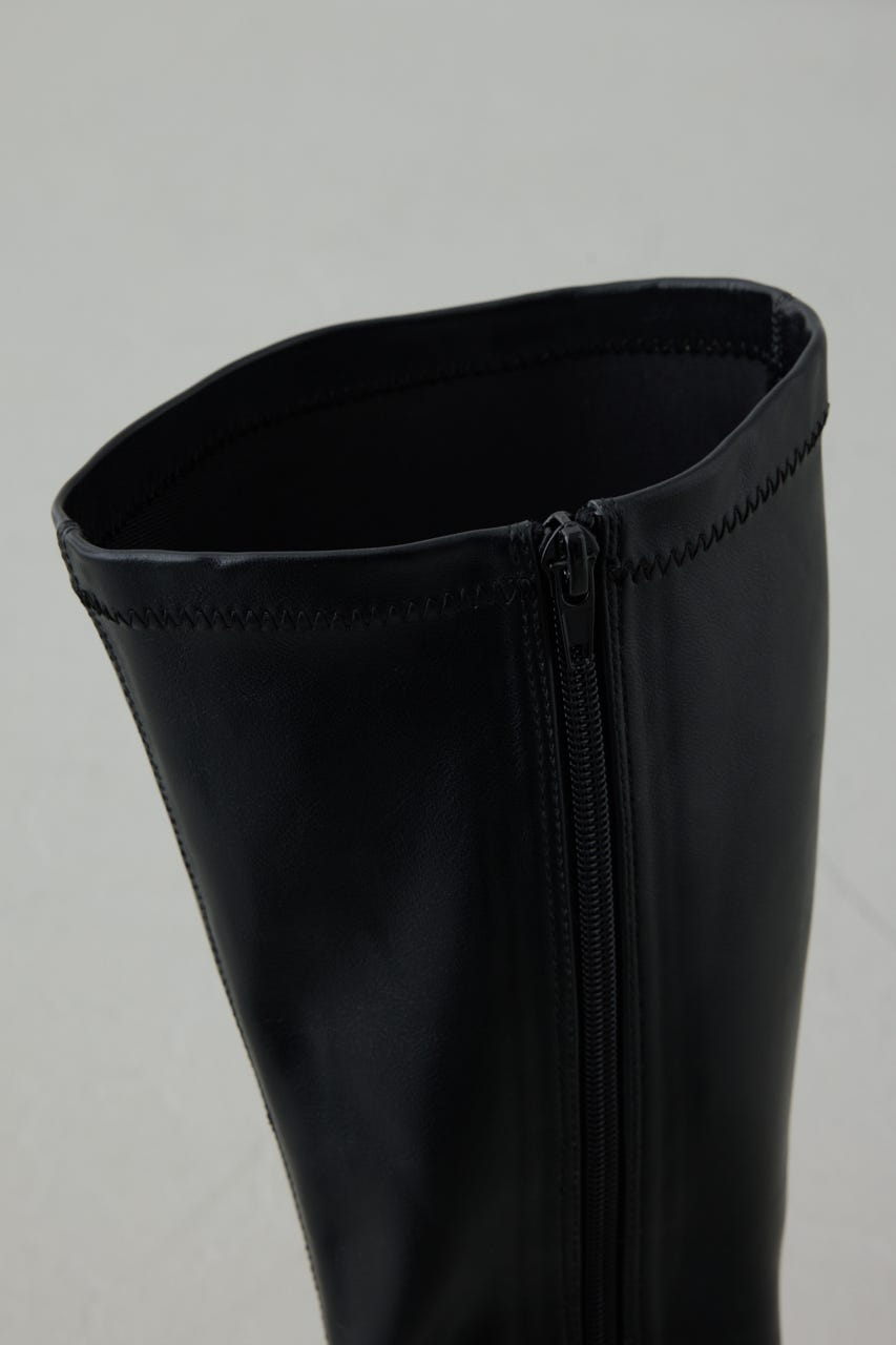 ウェッジロングブーツ BLK L