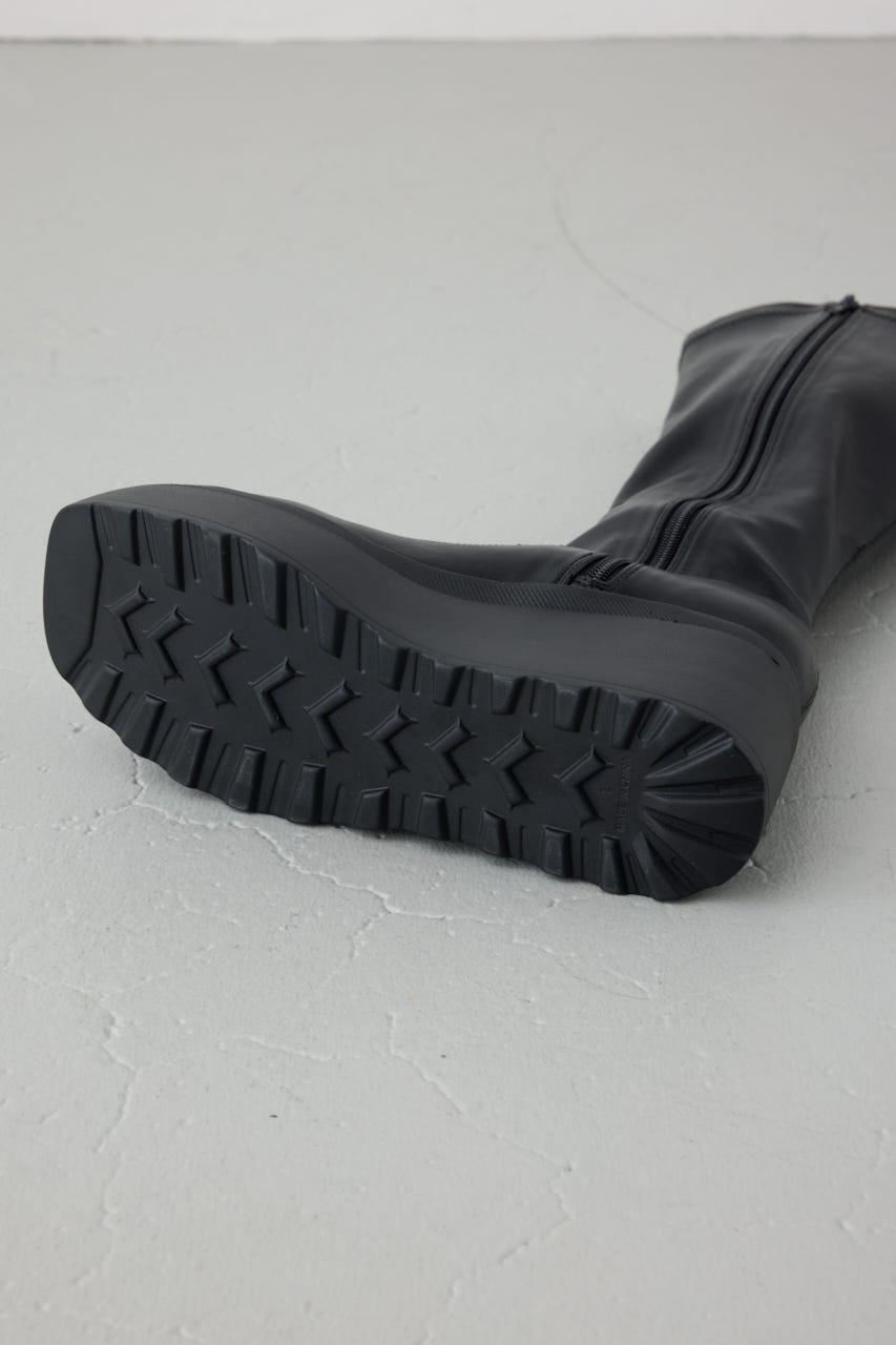 ウェッジロングブーツ BLK L