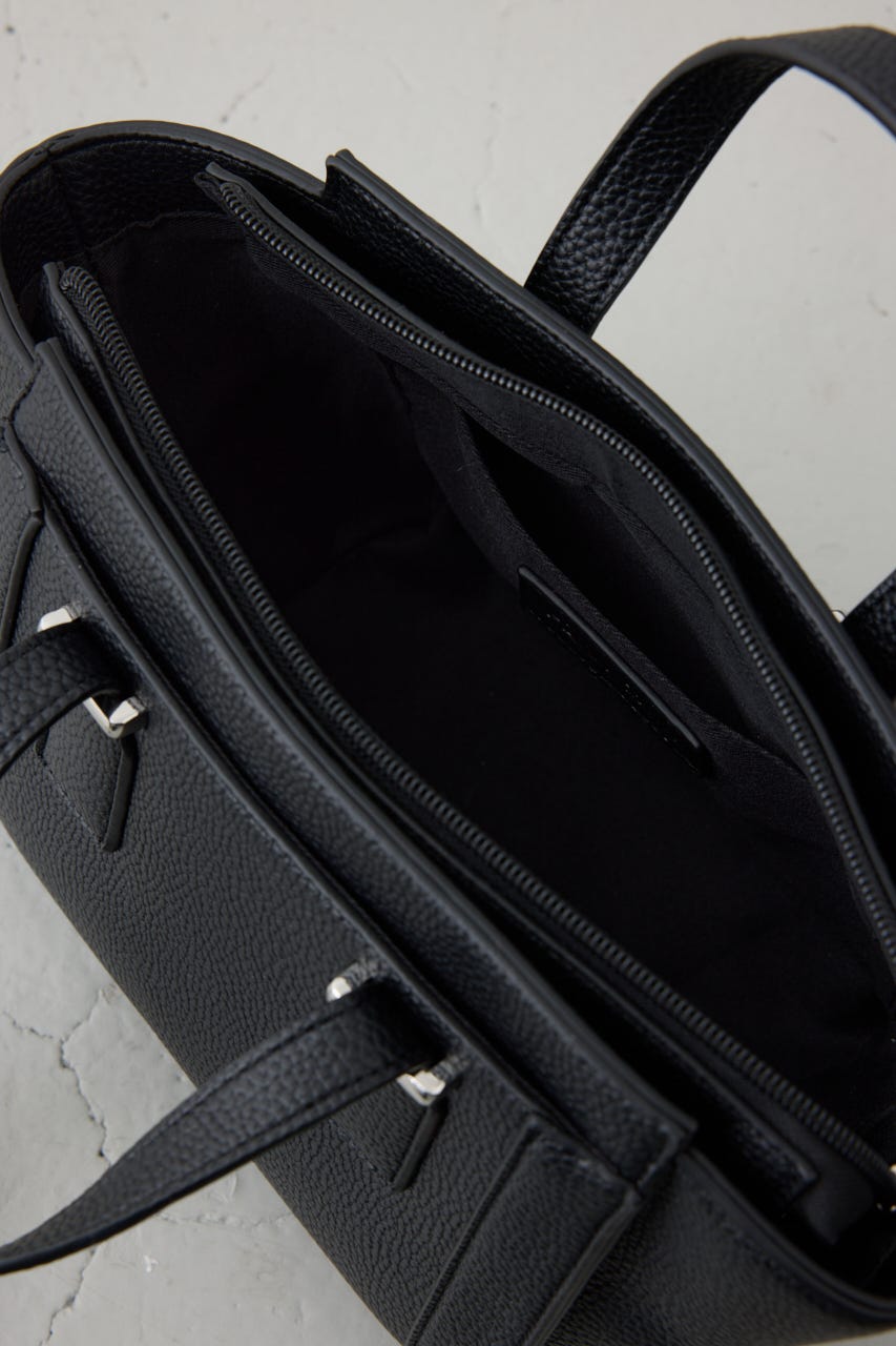 チャームセットトラペイズドバッグ BLK FREE
