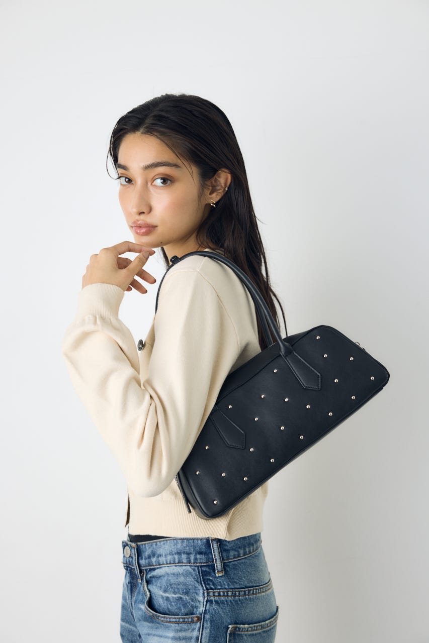 スタッズデザインバッグ BLK FREE