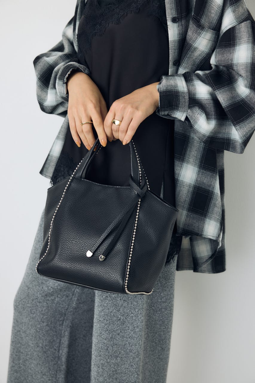 【AW先行アイテム】ボールチェーンミニトートバッグ BLK FREE