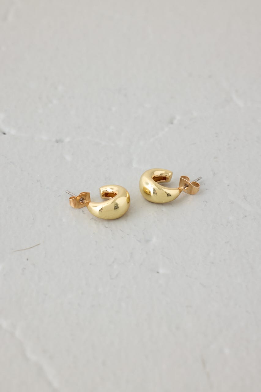 ボリュームミニフープピアス GLD FREE