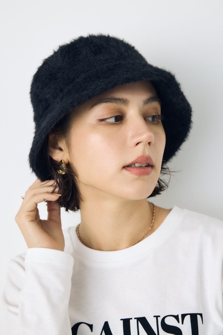 シャギーバケットハット BLK FREE