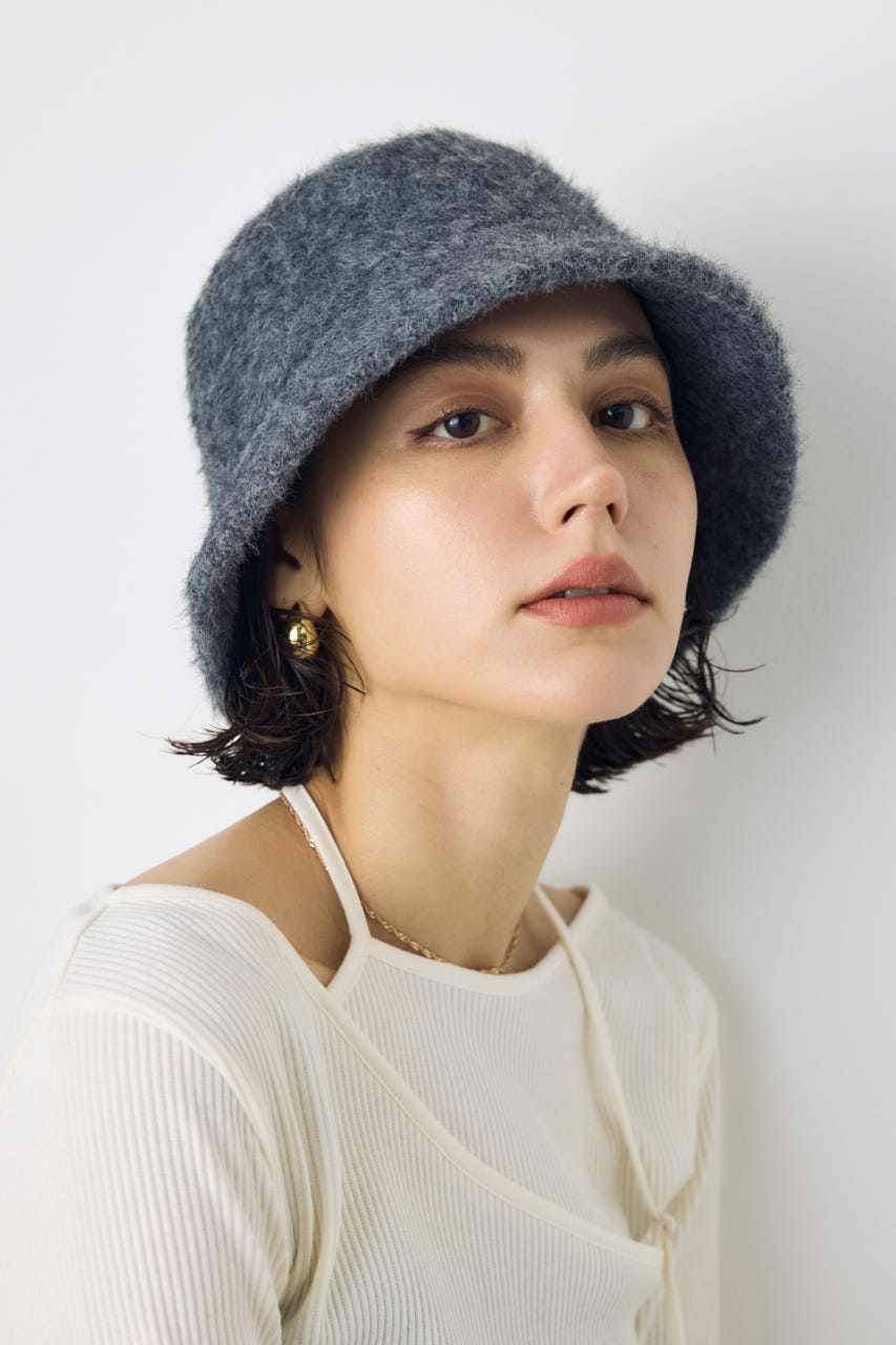 シャギーバケットハット M/GRY FREE