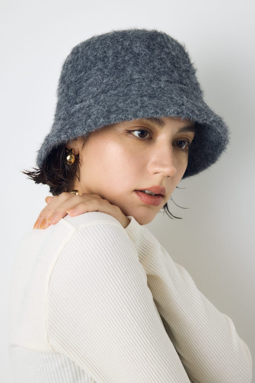 シャギーバケットハット M/GRY FREE