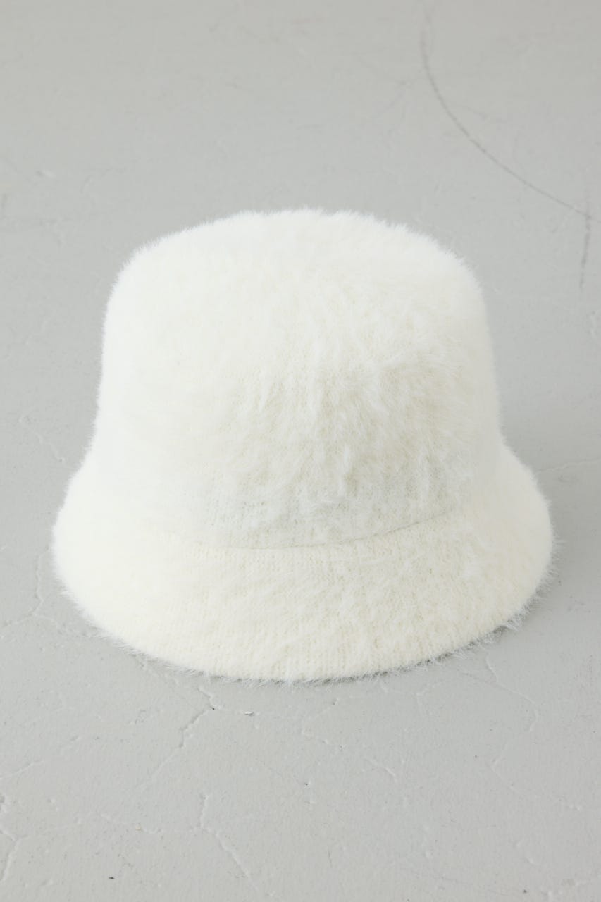 シャギーバケットハット WHT FREE