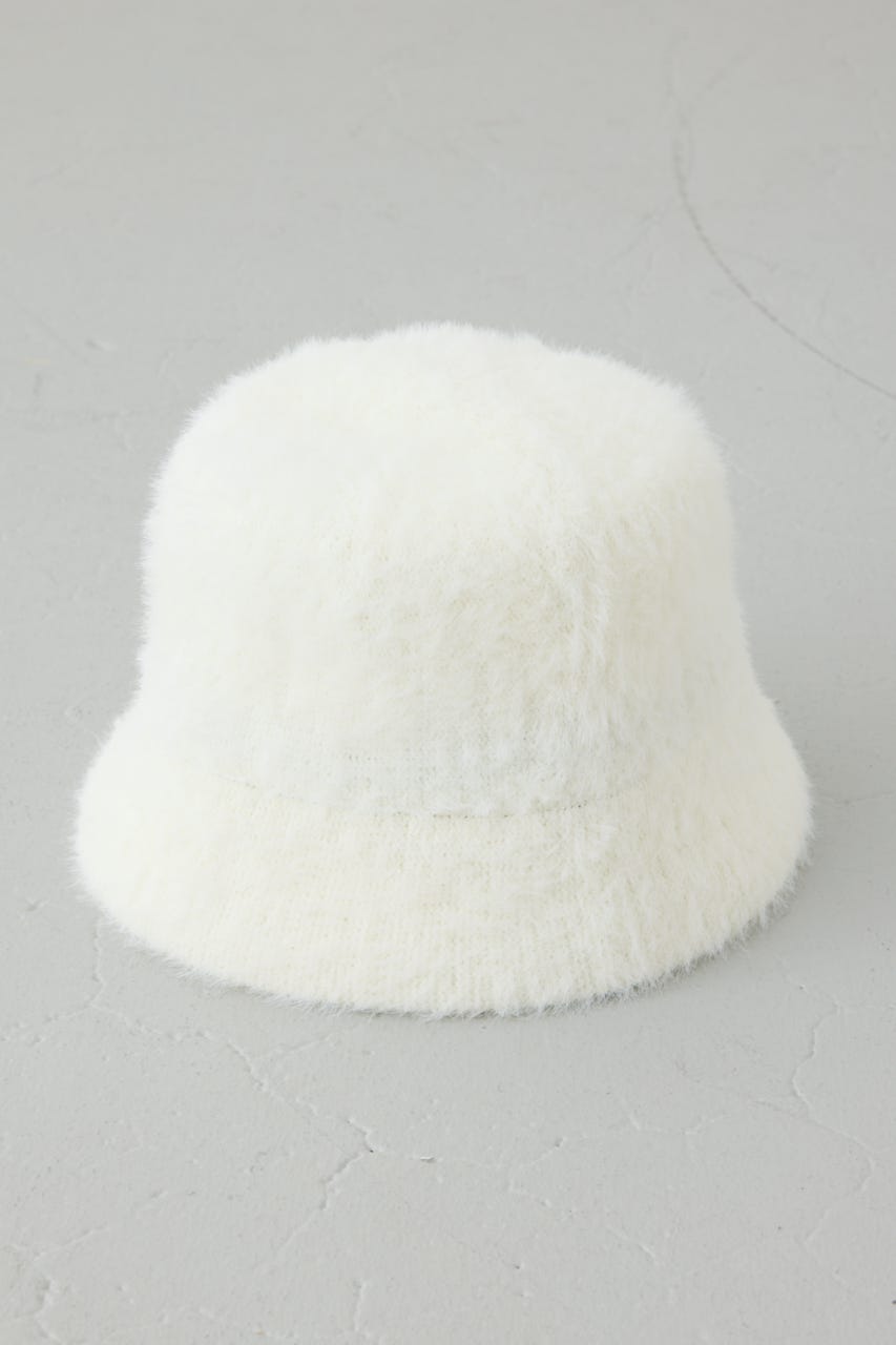 シャギーバケットハット WHT FREE
