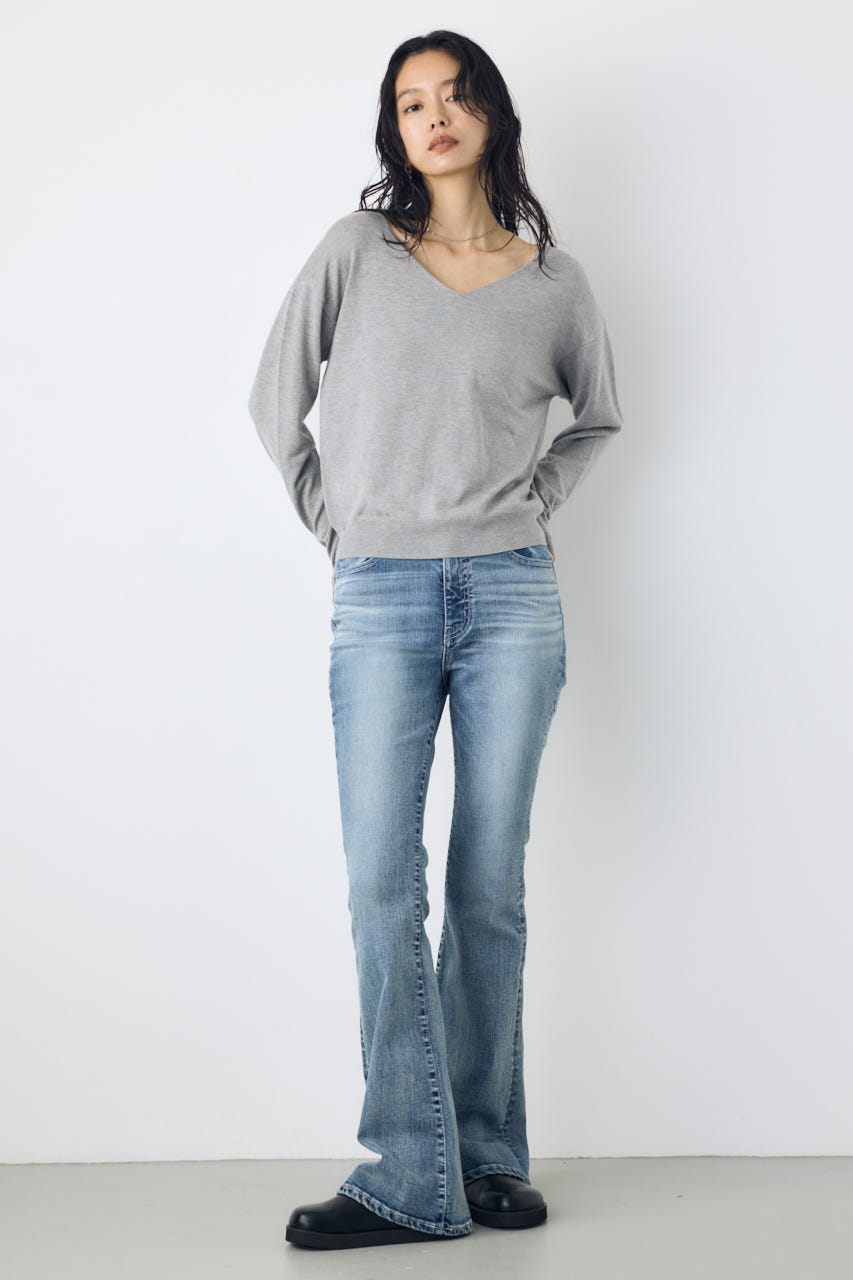 【AW先行アイテム】格上げ２WAYネックニット T.GRY M