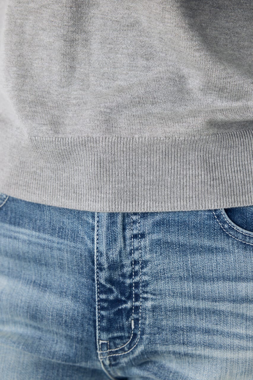【AW先行アイテム】格上げ２WAYネックニット T.GRY M
