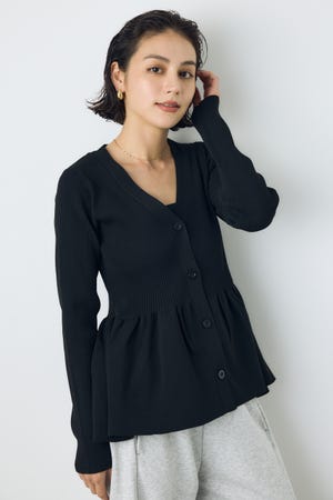 【AW先行アイテム】ペプラムカーディガン