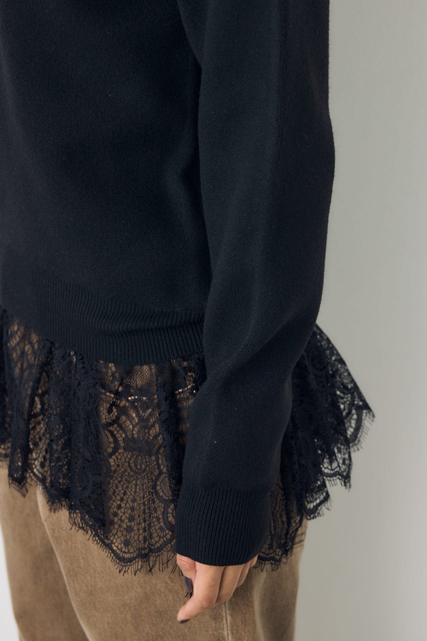 【AW先行アイテム】【着丈バリエ】格上げVネックニット BLK S