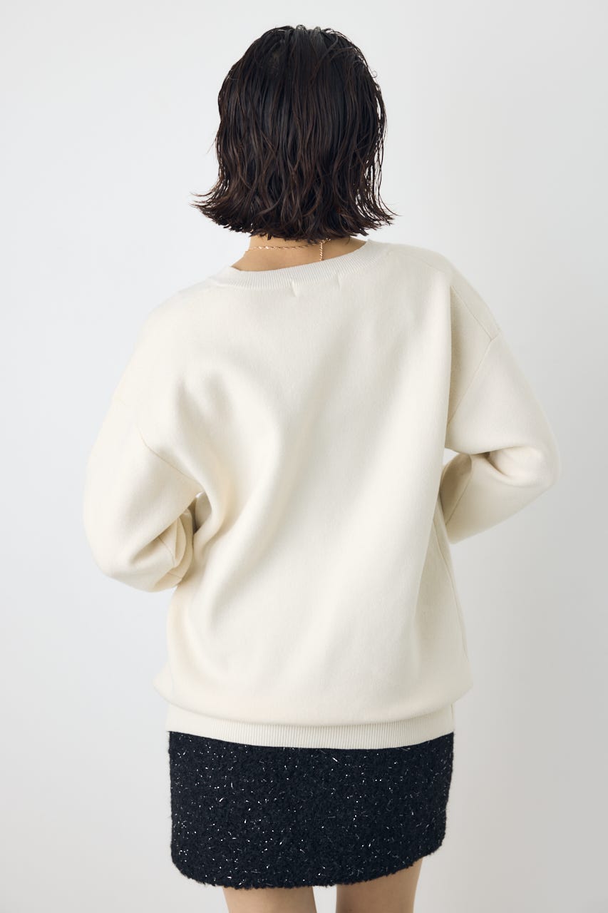 【AW先行アイテム】【着丈バリエ】格上げVネックニット O/WHT S