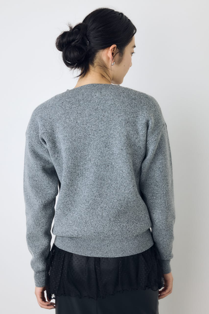 【AW先行アイテム】【着丈バリエ】格上げVネックニット T.GRY M