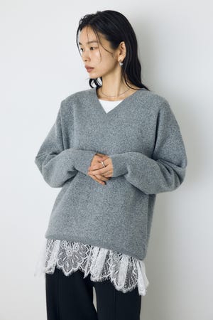 【AW先行アイテム】【着丈バリエ】格上げVネックニット