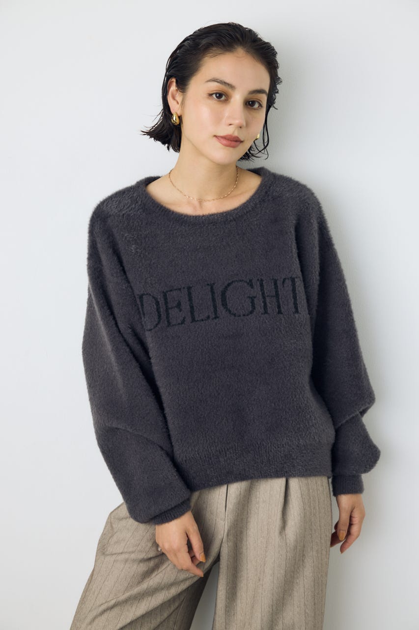 シャギーアソートロゴニット GRY FREE