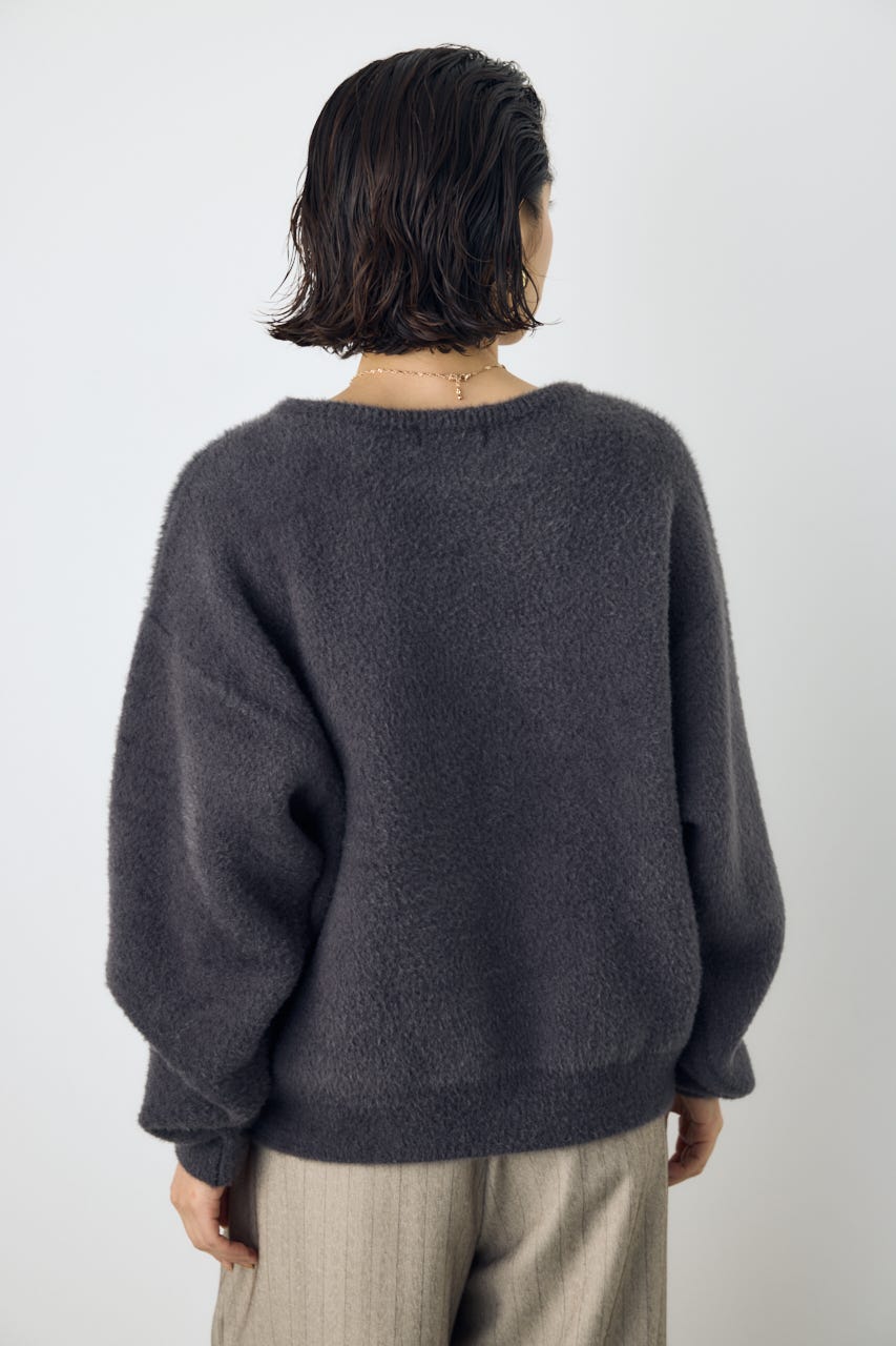 シャギーアソートロゴニット GRY FREE