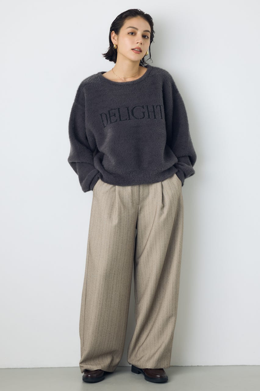 シャギーアソートロゴニット GRY FREE