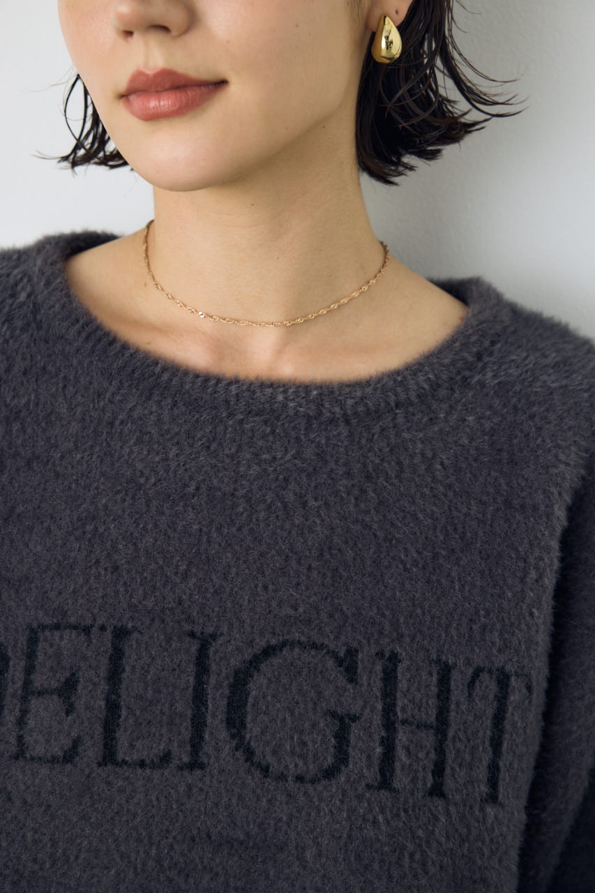 シャギーアソートロゴニット GRY FREE