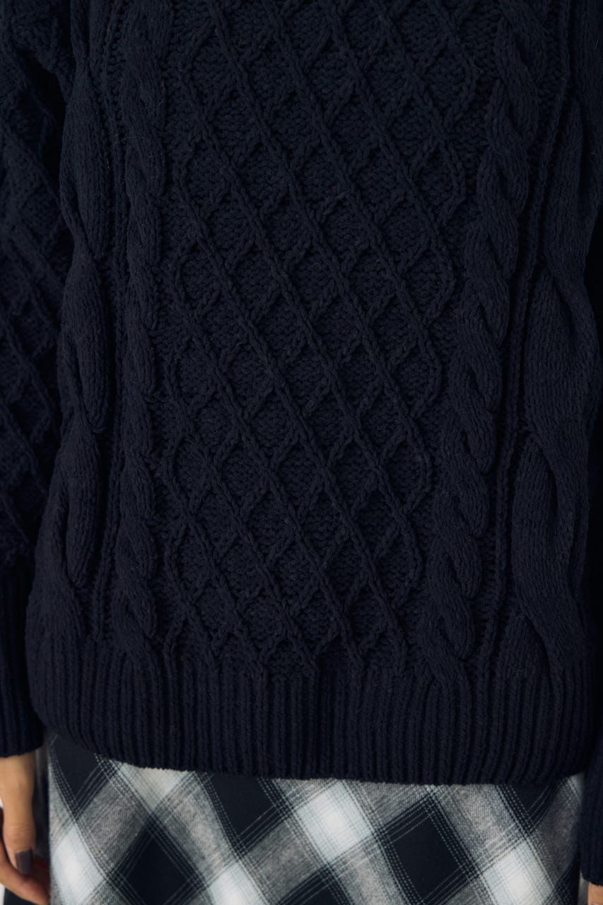 【AW先行アイテム】【ぬくもち】着丈バリエVネックニット BLK S