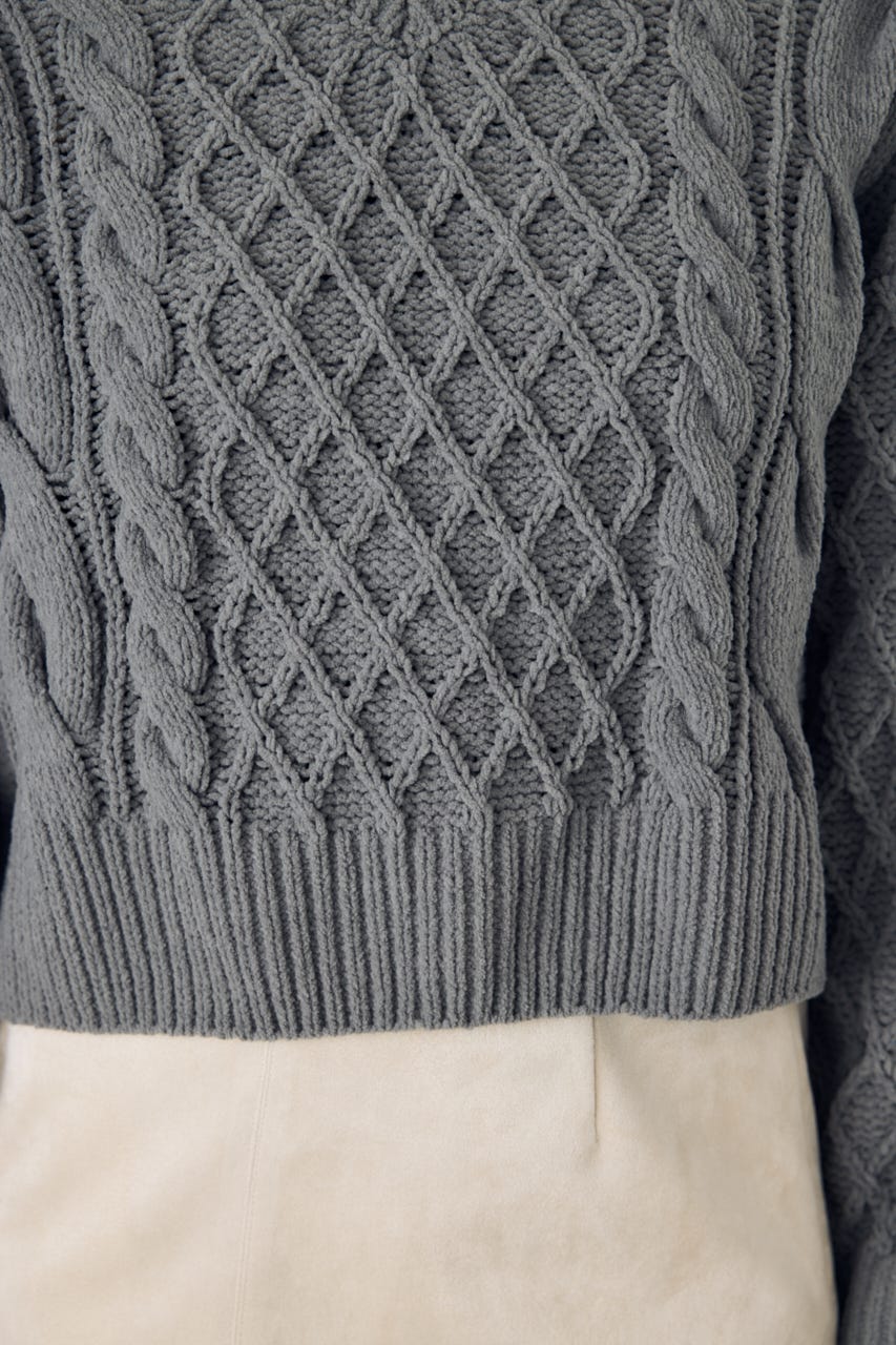 【AW先行アイテム】【ぬくもち】着丈バリエVネックニット C.GRY S