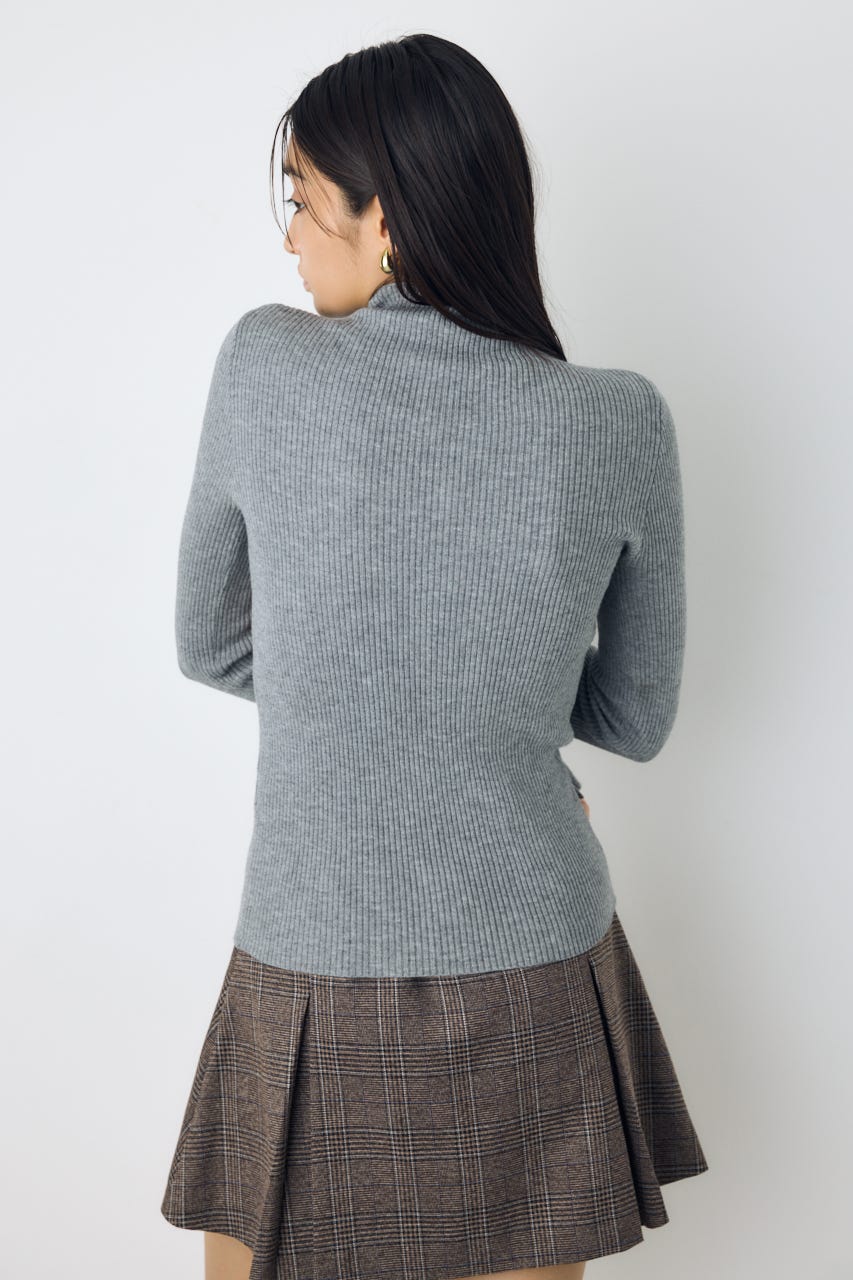サムホールリブハイネックニット T.GRY FREE