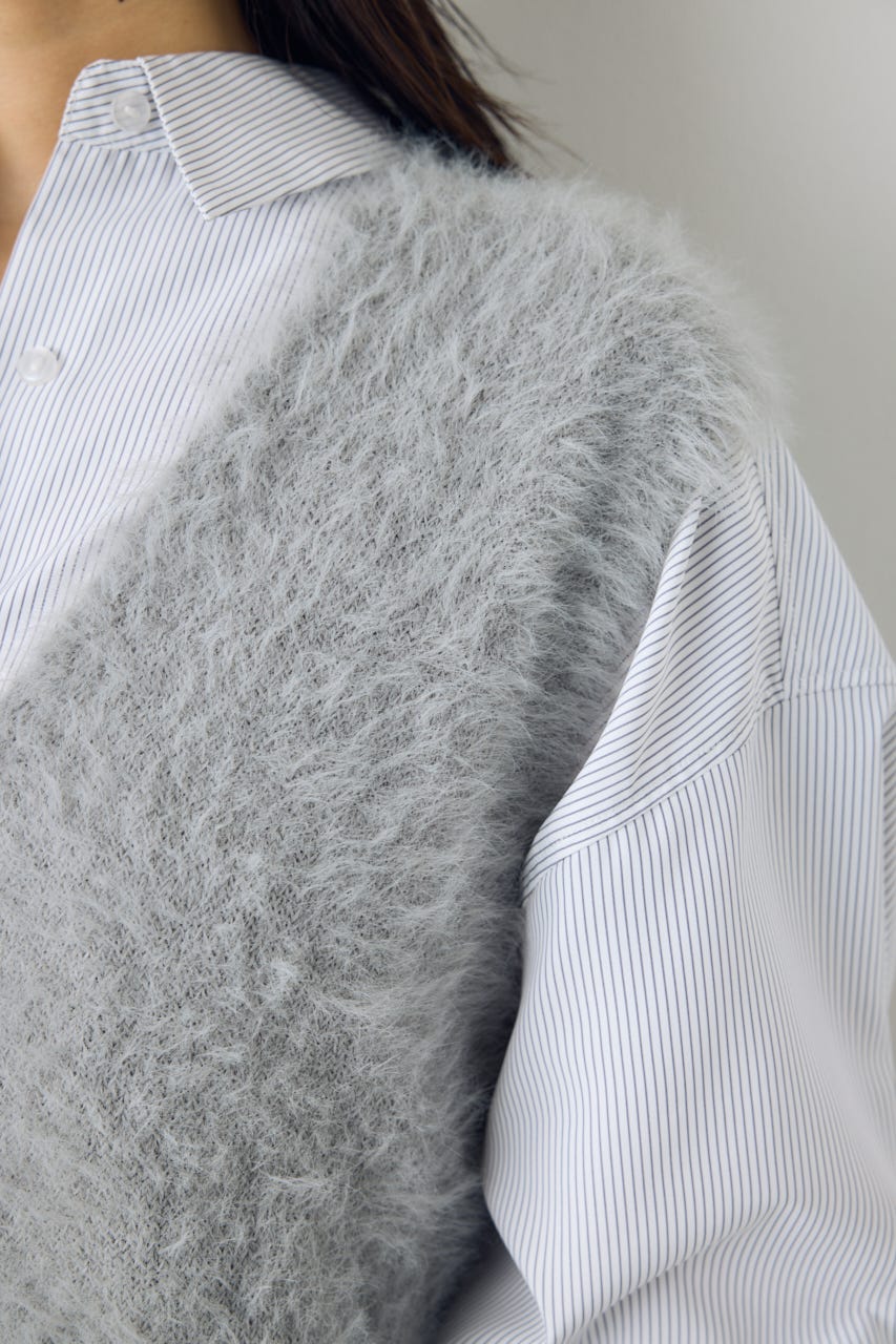 シャギーニットベスト GRY FREE