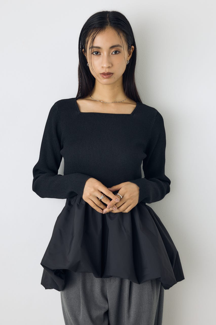 AZUL BY MOUSSY | バルーンドッキングニットトップス (ニット ) |SHEL