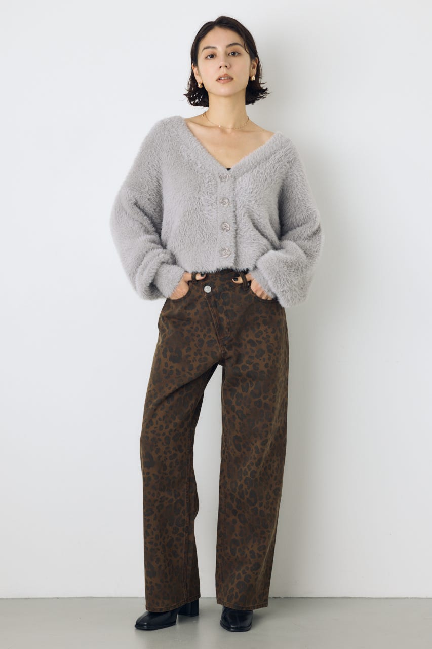 モヘヤライクニットカーディガン GRY S