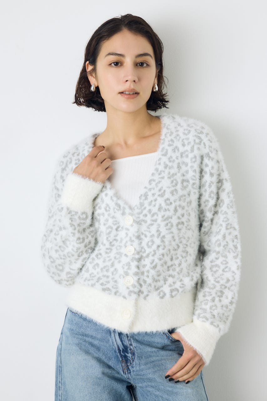 柄アソートニットカーディガン 柄WHT FREE