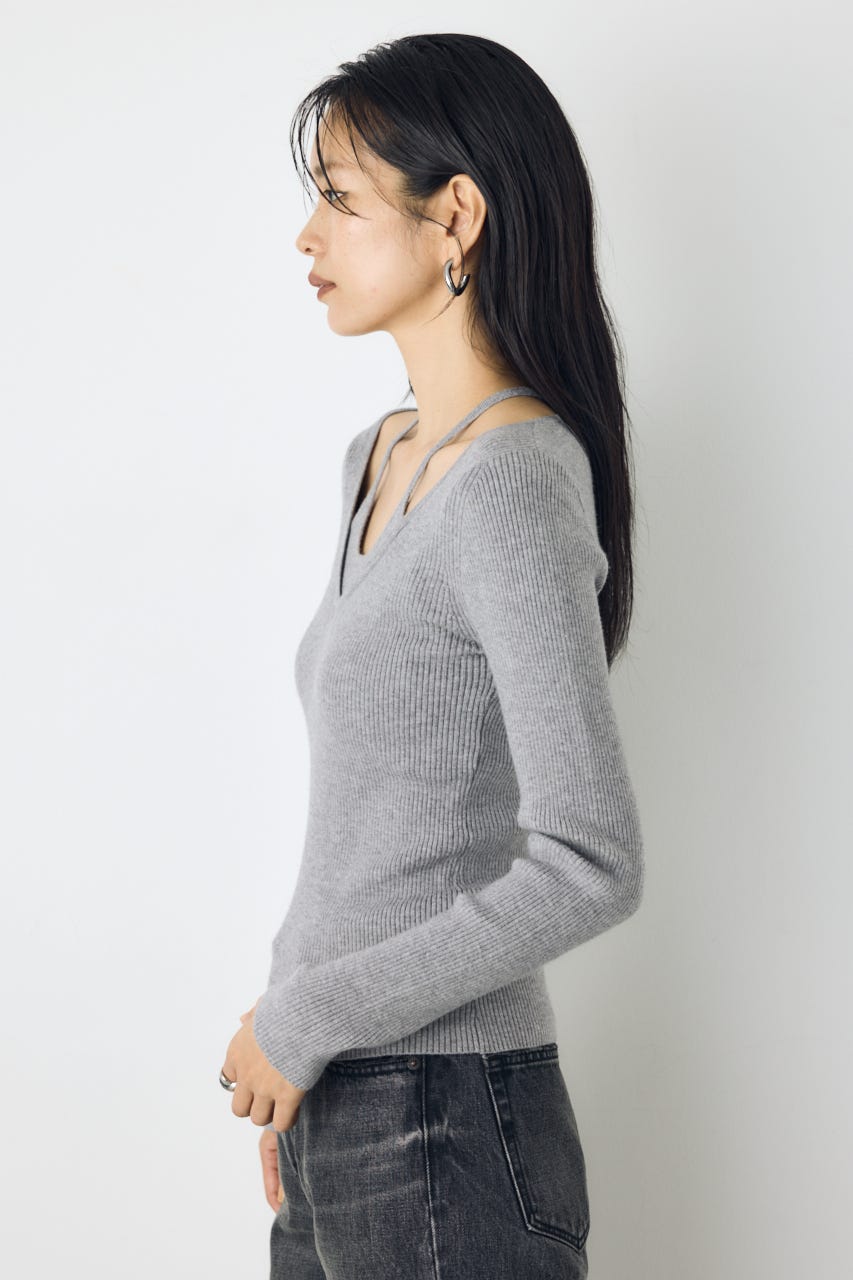 フェイクレイヤードニット T.GRY FREE