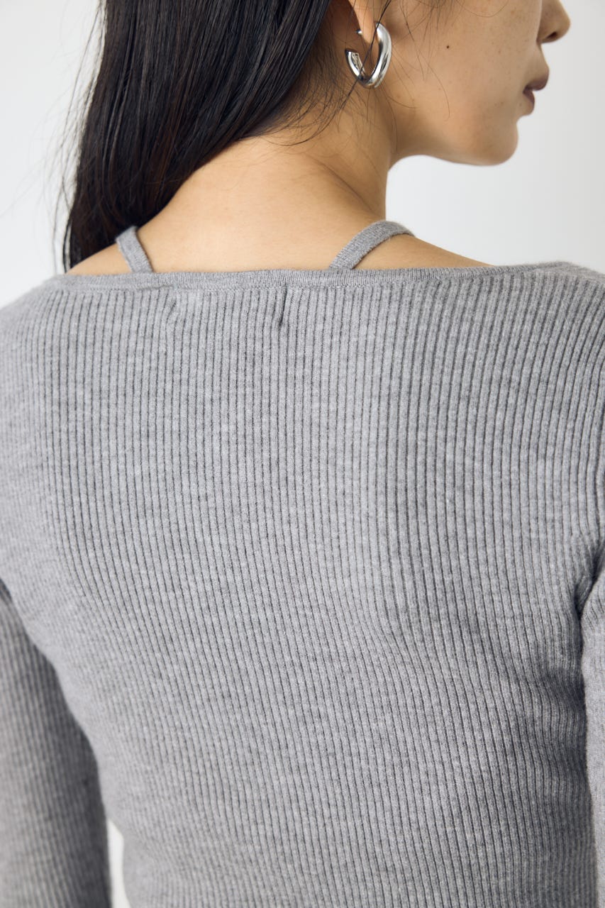 フェイクレイヤードニット T.GRY FREE