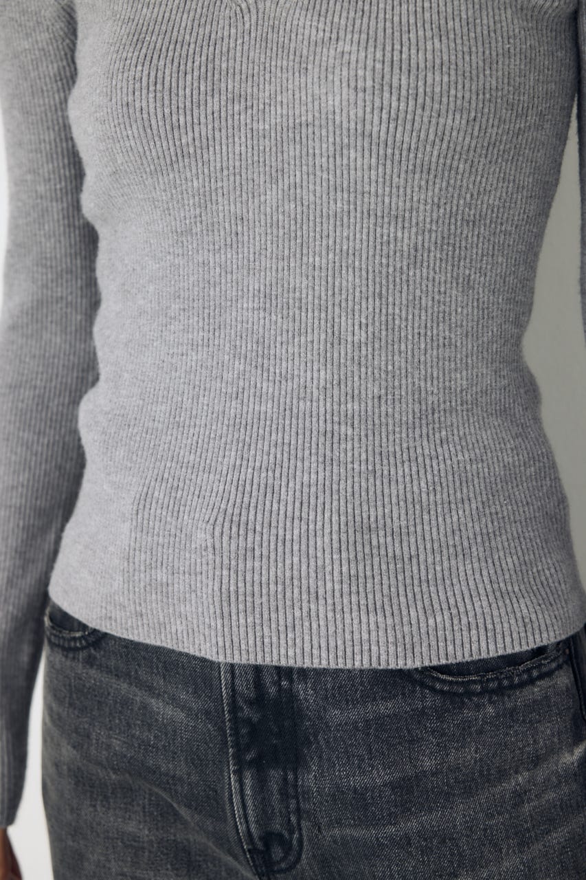 フェイクレイヤードニット T.GRY FREE
