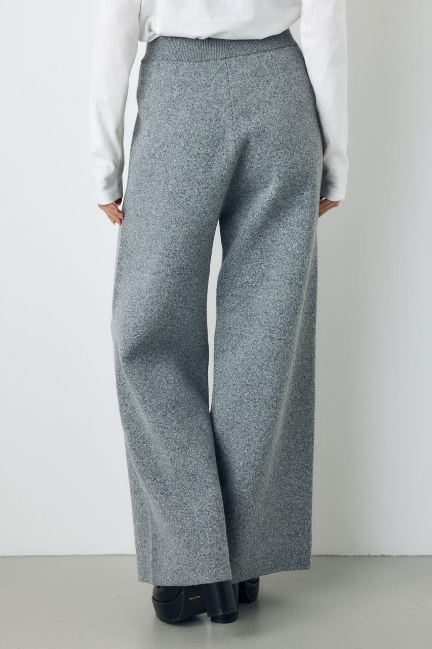 【AW先行アイテム】格上げニットワイドパンツ T.GRY M