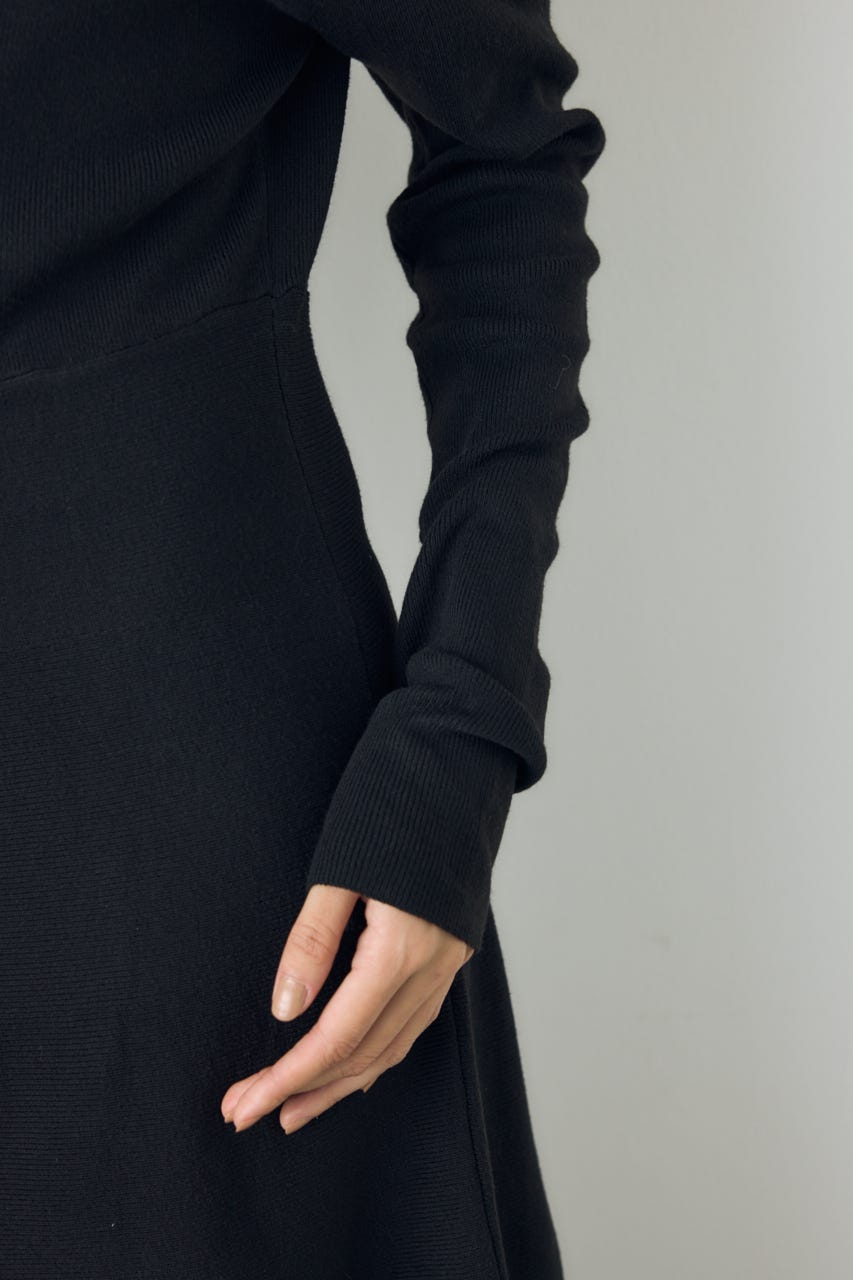 2wayニットワンピース BLK S