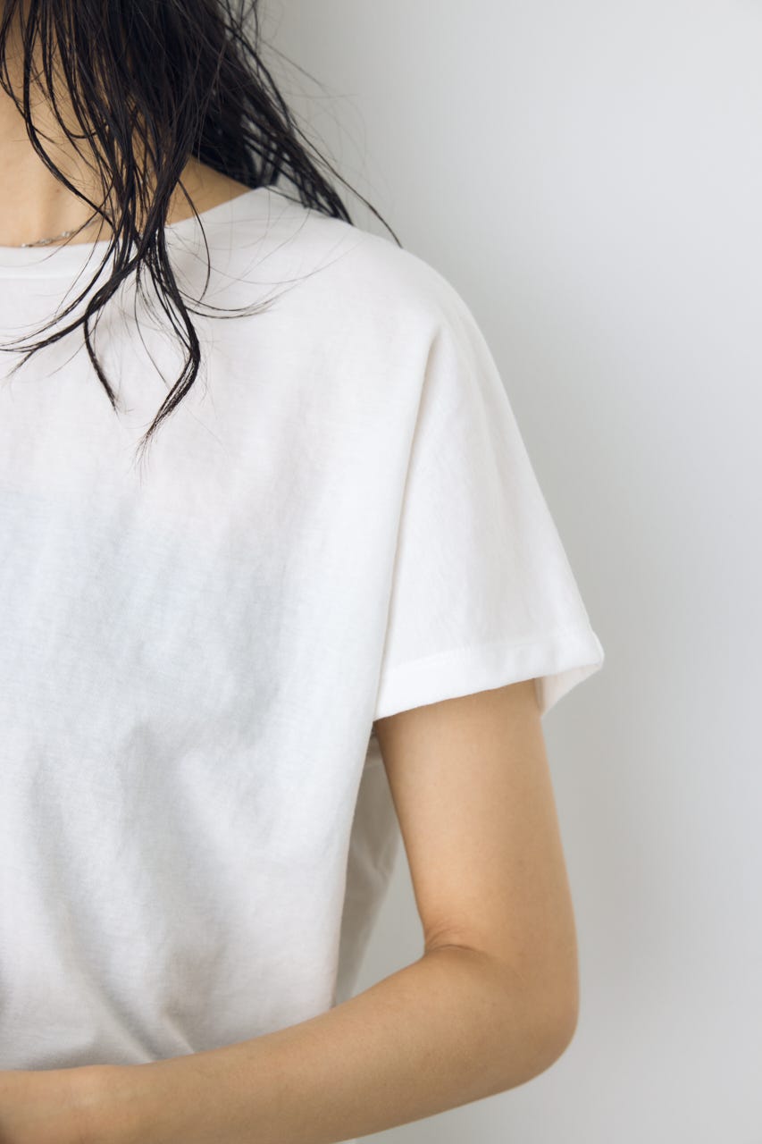 【接触冷感】裾レースドッキングトップス O/WHT FREE