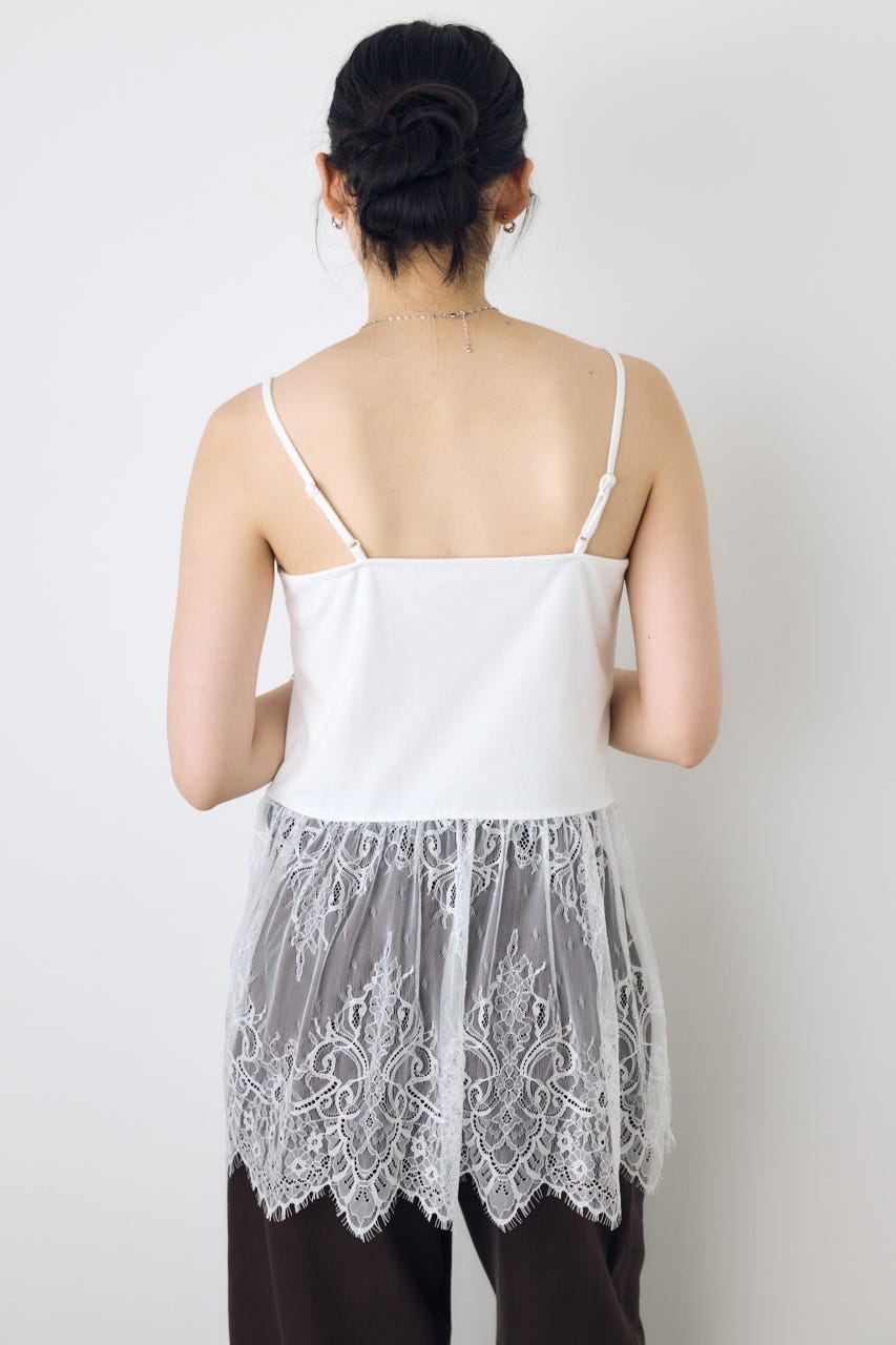 インナーレースキャミソール O/WHT FREE