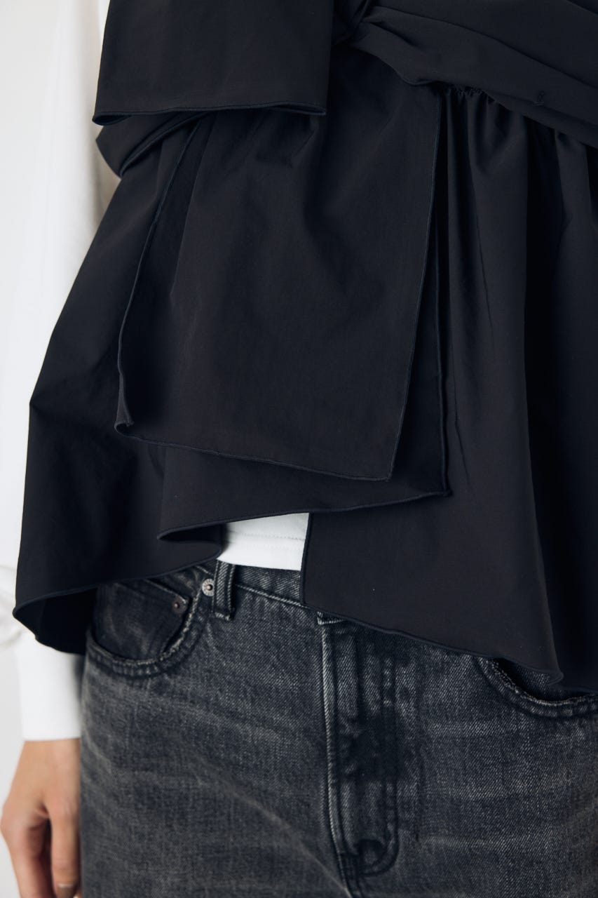 アシンメトリービスチェドッキングトップス BLK FREE