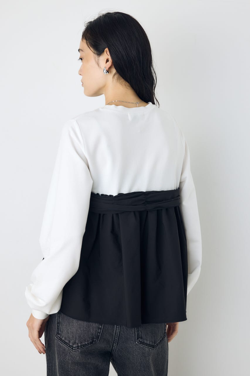 アシンメトリービスチェドッキングトップス BLK FREE