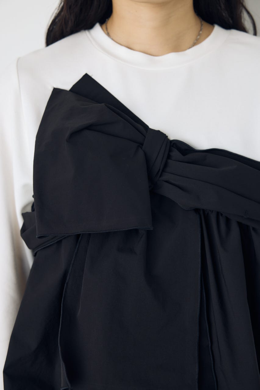 アシンメトリービスチェドッキングトップス BLK FREE